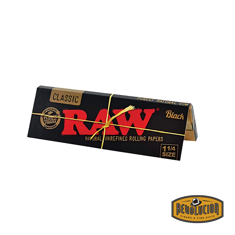 RAW Black 1¼ Rolling Papers – 50 Leaves Per Pack