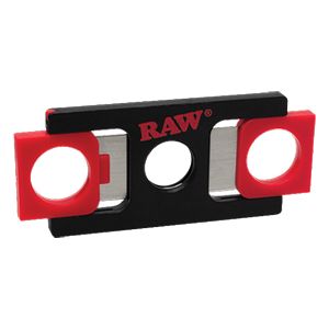 RAW Metal Cigar Cutter Double Blade Black Red