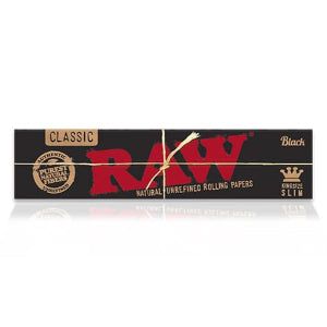 RAW - Black King Size Rolling Papers & Tips - AllSmokes