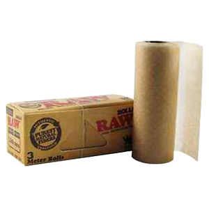 Roll of raw paper with a box labeled 'RAW PAPER' on a white background