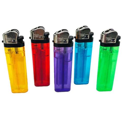 Colourful Refillable Lighters Pack Red Blue Green Yellow Purple