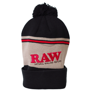 RAW -  Pom Pom Hat - Black