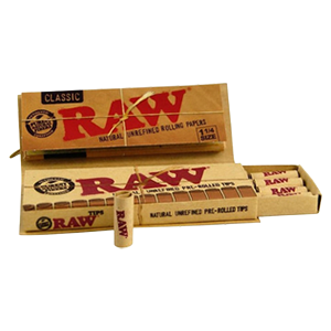 RAW - Classic Rolling Papers with Pre-Rolled Tips