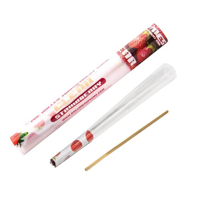StrawberryRolling Paper Pre Rolled Cone with Stick